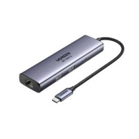 Bộ chuyển đổi 6 trong 1 USB-C sang USB-C+3*USB 3.0+LAN+DP hỗ trợ 4K60Hz Ugreen 75643 CM512